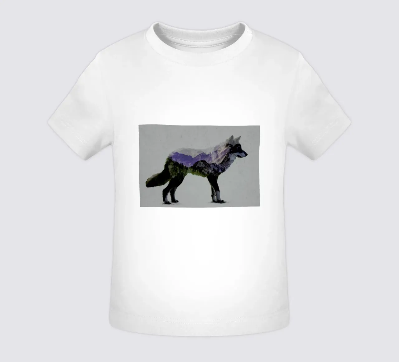 The Rocky Mountain Gray Wolf baby t-shirt by Davies Babies