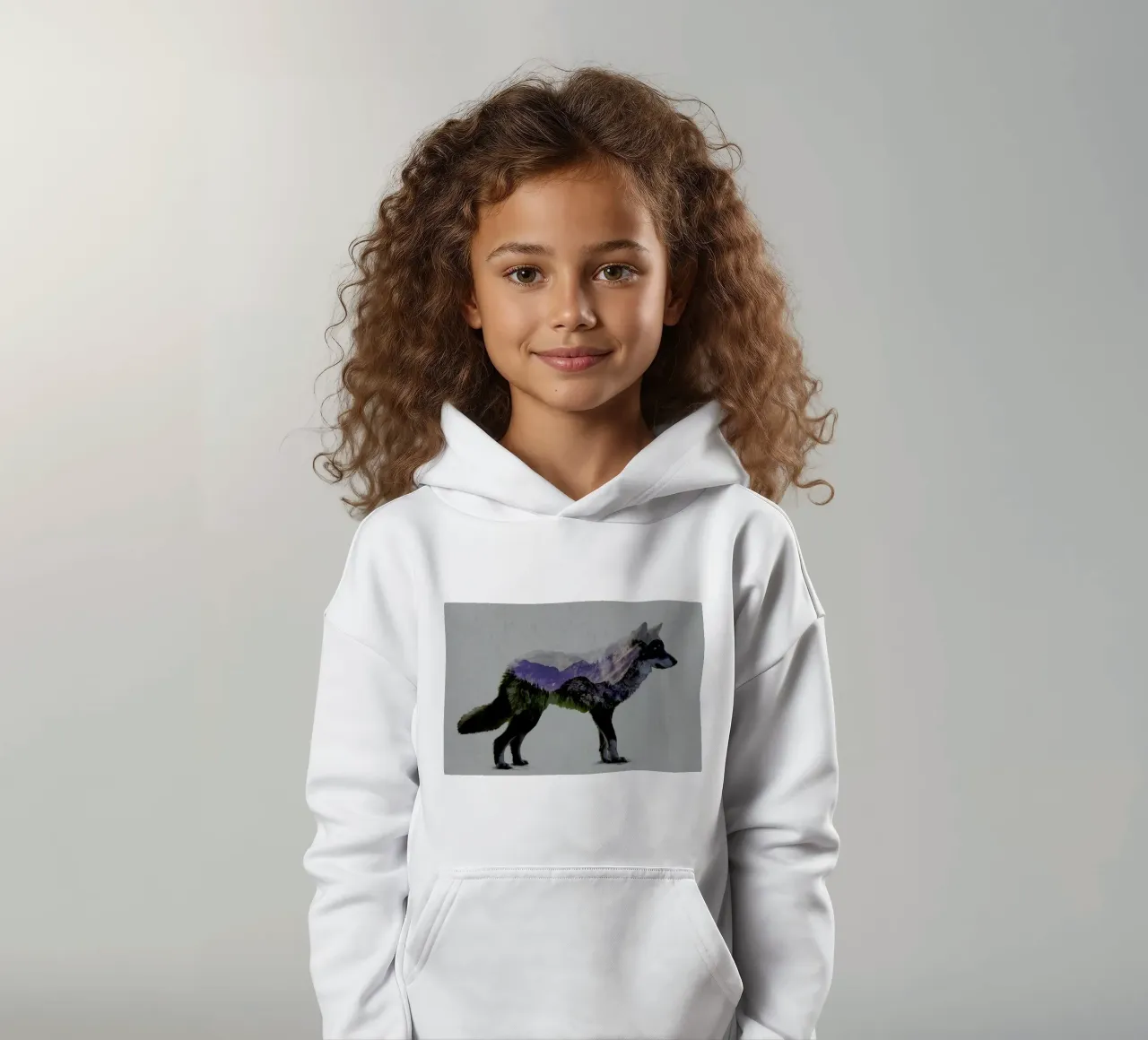 The Rocky Mountain Gray Wolf felpa bambino con cappuccio da Davies Babies