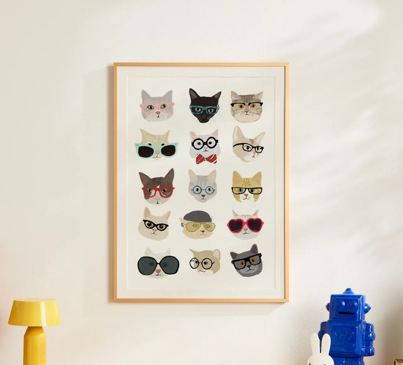 Murale Gatti con occhiali poster da muench benjamin