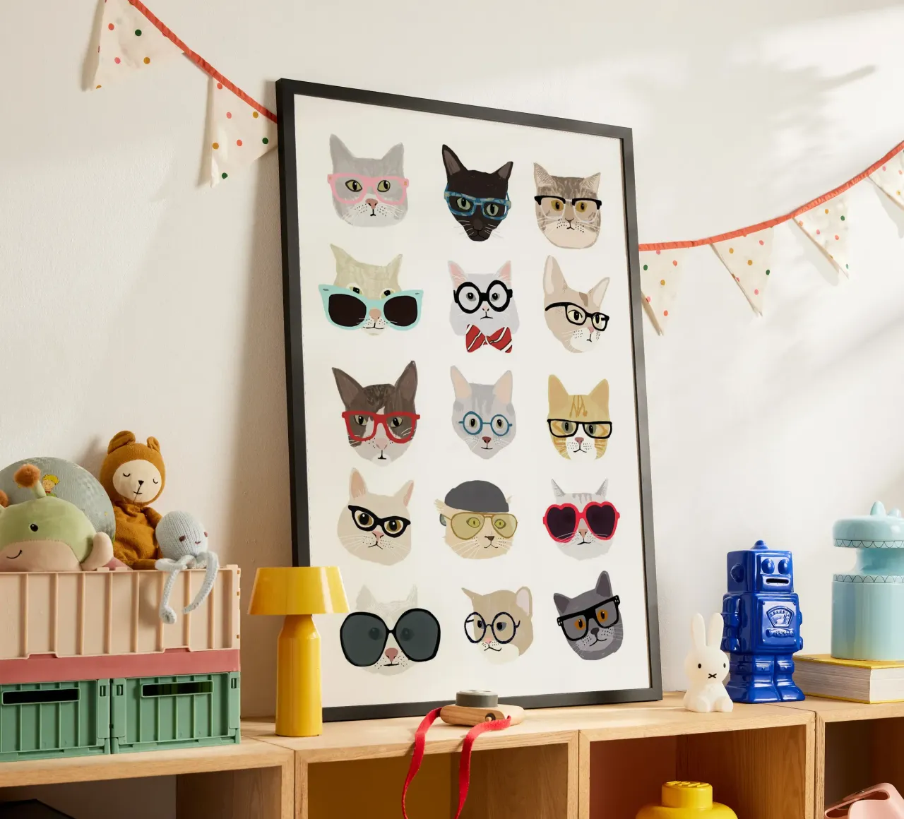 Murale Gatti con occhiali poster da muench benjamin
