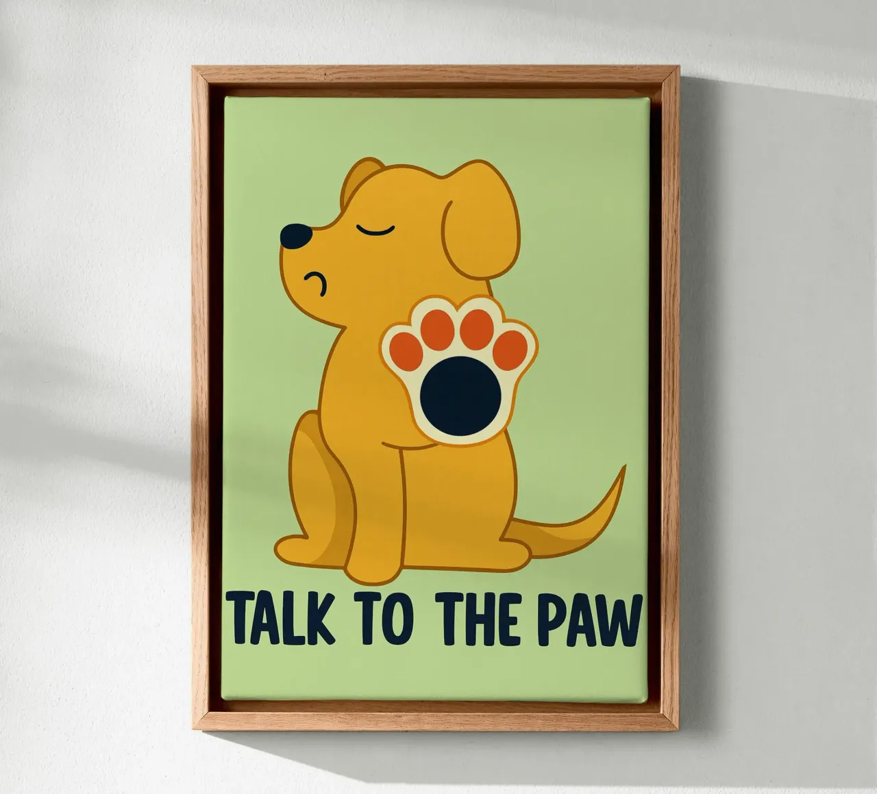 talk to the paw funny drawing canvas with Floater frame by klicins