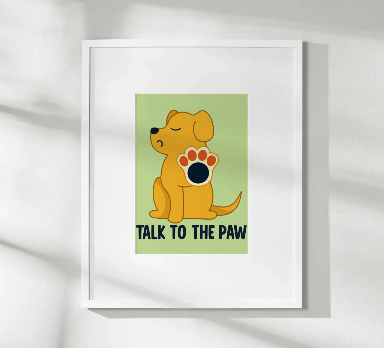parlare con la zampa disegno divertente poster con telaio in alluminio da klicins