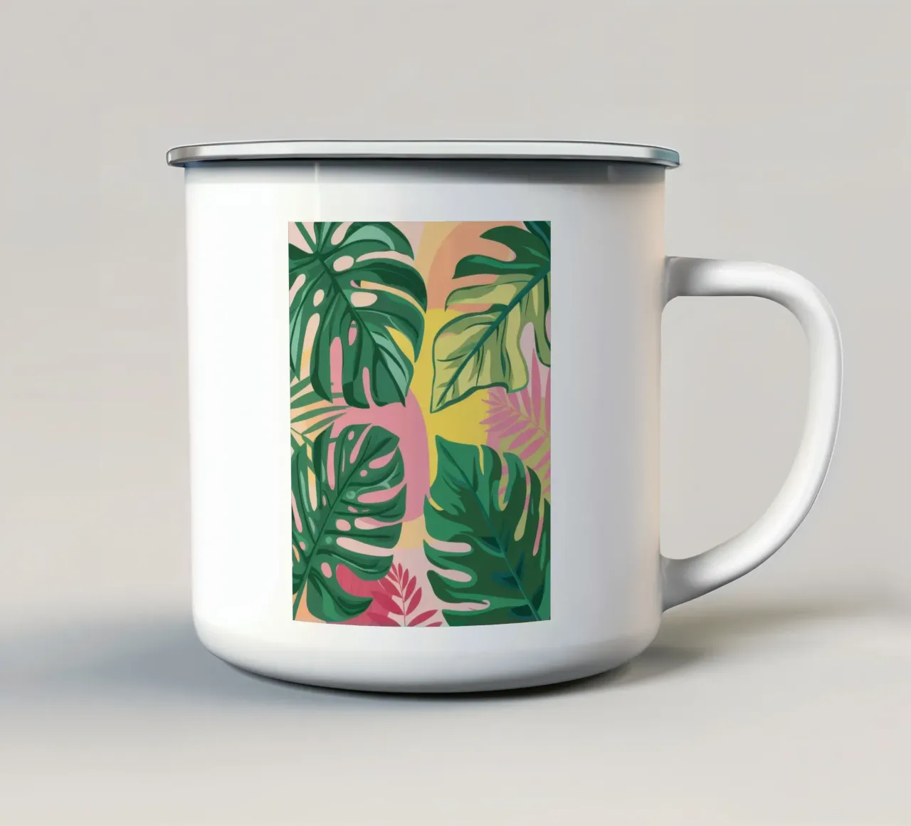 Schermo diviso Monstera tazza in smalto da Bruce Juice