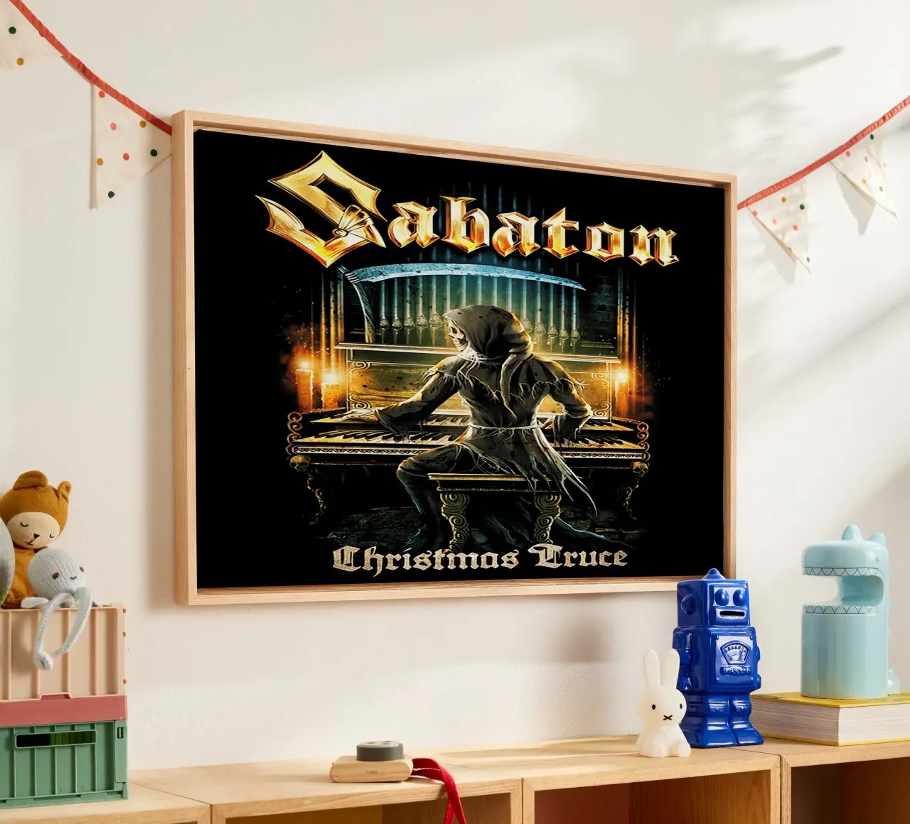 Sabaton Unsterbliches Lied Leinwand mit Schattenfugenrahmen von andrea boceli