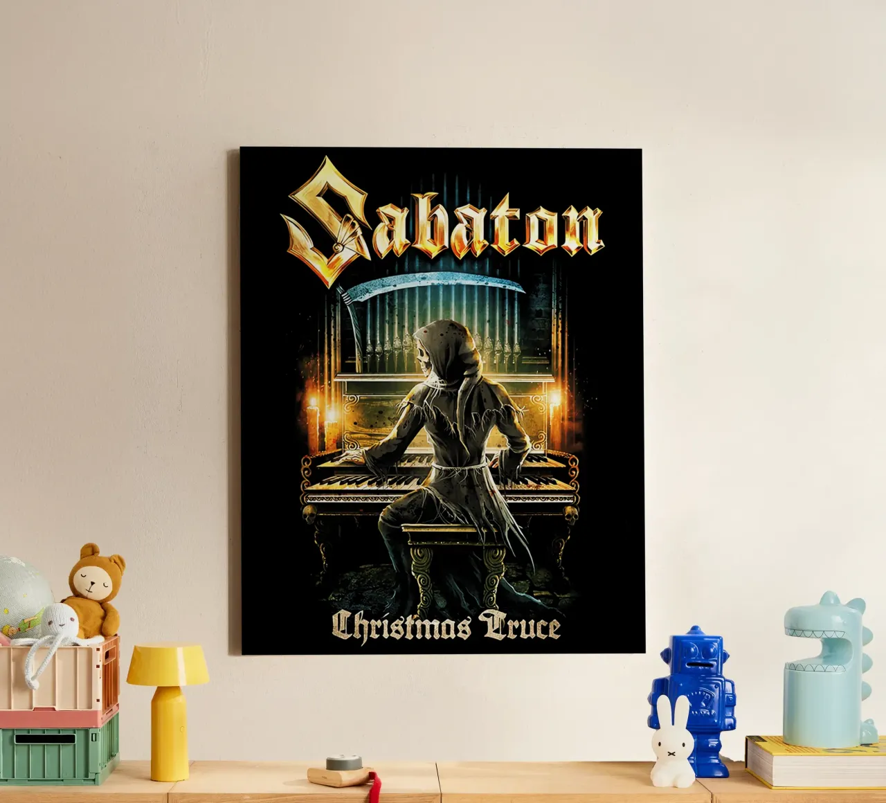 Sabaton Unsterbliches Lied Leinwand mit Schattenfugenrahmen von andrea boceli