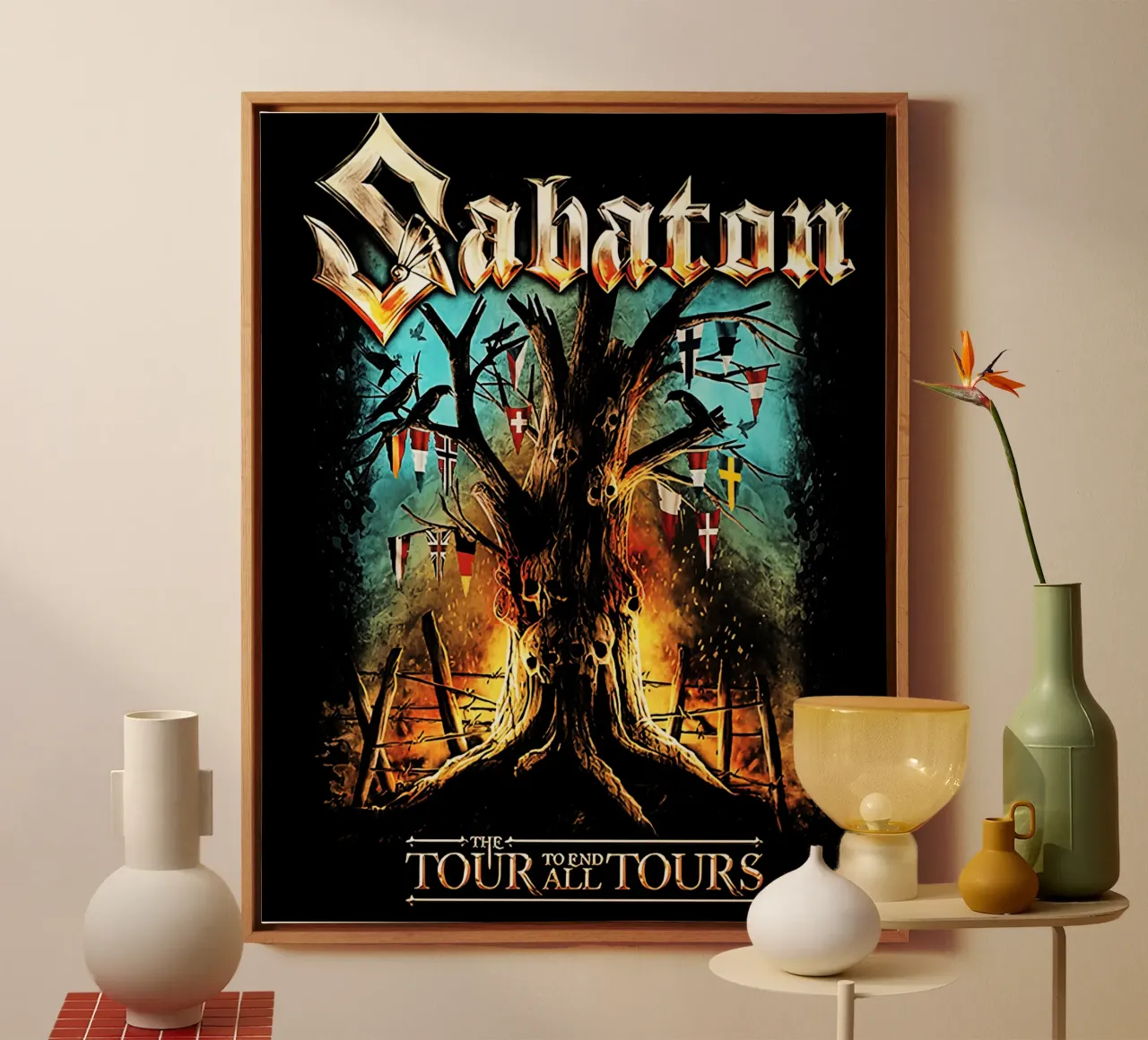 Tour all tour sbaton canvas with Floater frame by andrea boceli