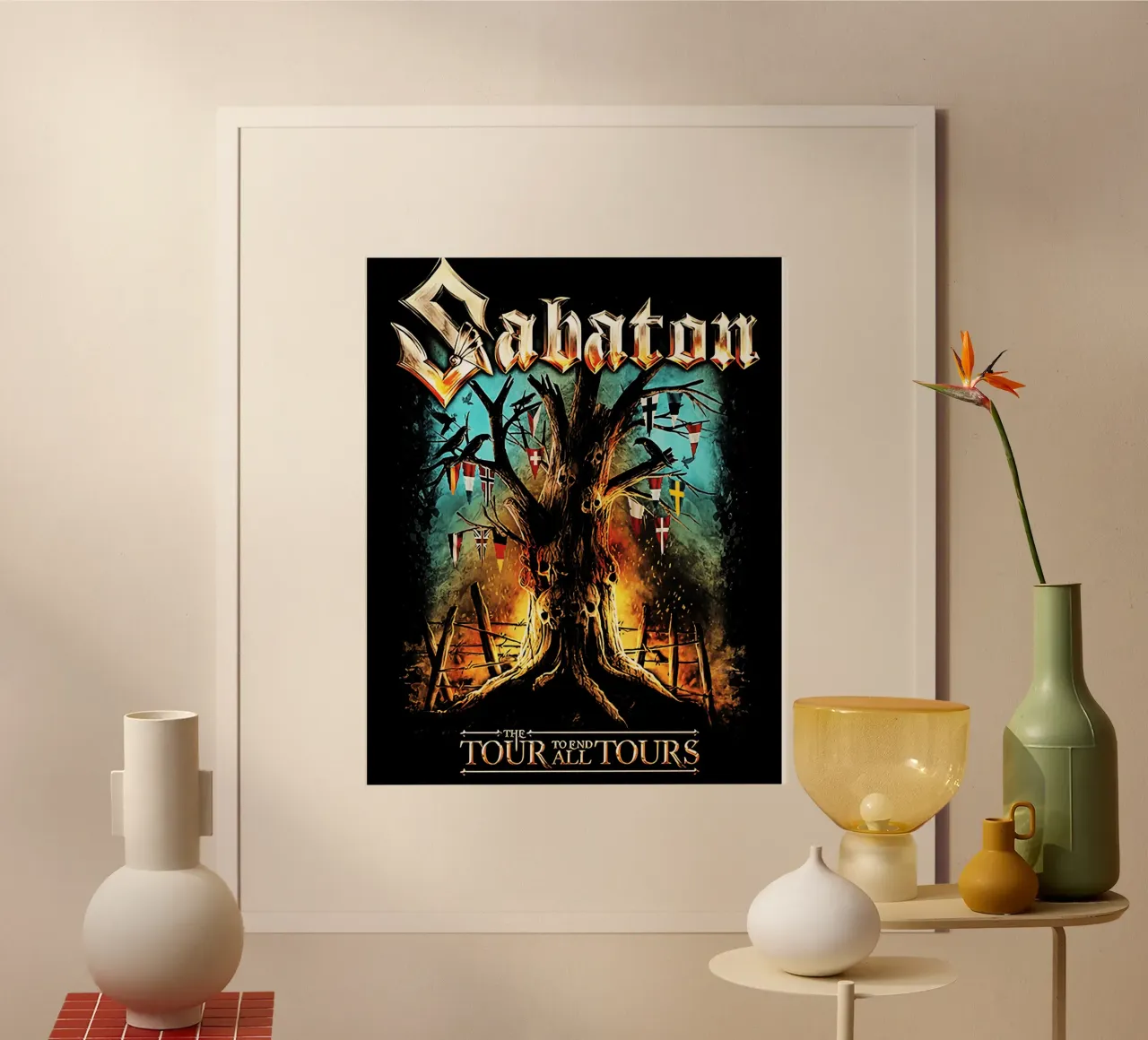 Tour tutti i tour sbaton poster con telaio in plastica da andrea boceli