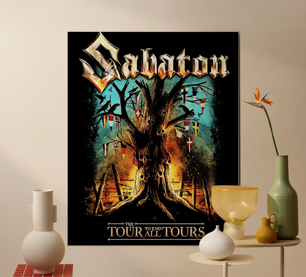 Tour tutti i tour sbaton poster con telaio in plastica da andrea boceli