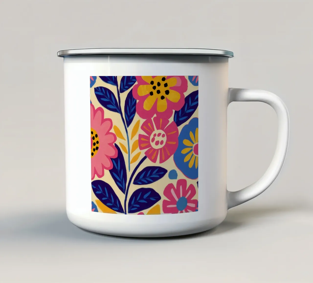 Potere dei fiori in grassetto tazza in smalto da Lyra Glaze
