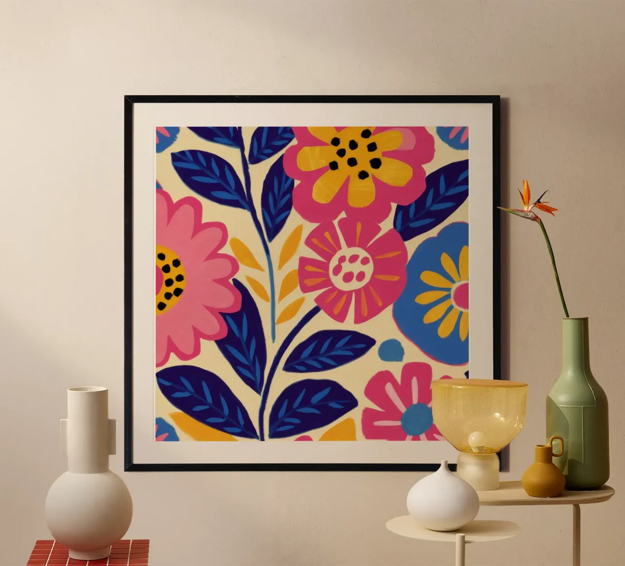 El poder de las flores poster con marco de plástico de Lyra Glaze