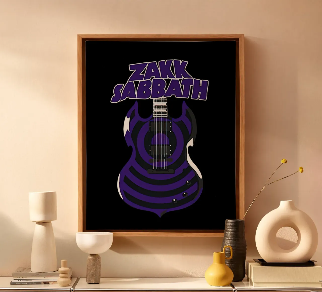 Chitarra viola Zakk Sabbath Tour tela con Cornice a cassetta da andrea boceli