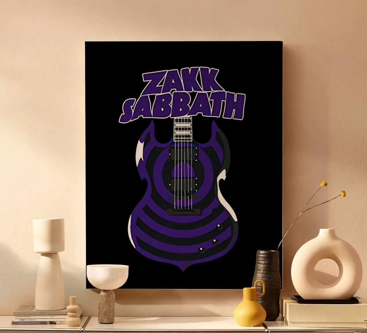 Chitarra viola Zakk Sabbath Tour tela con Cornice a cassetta da andrea boceli