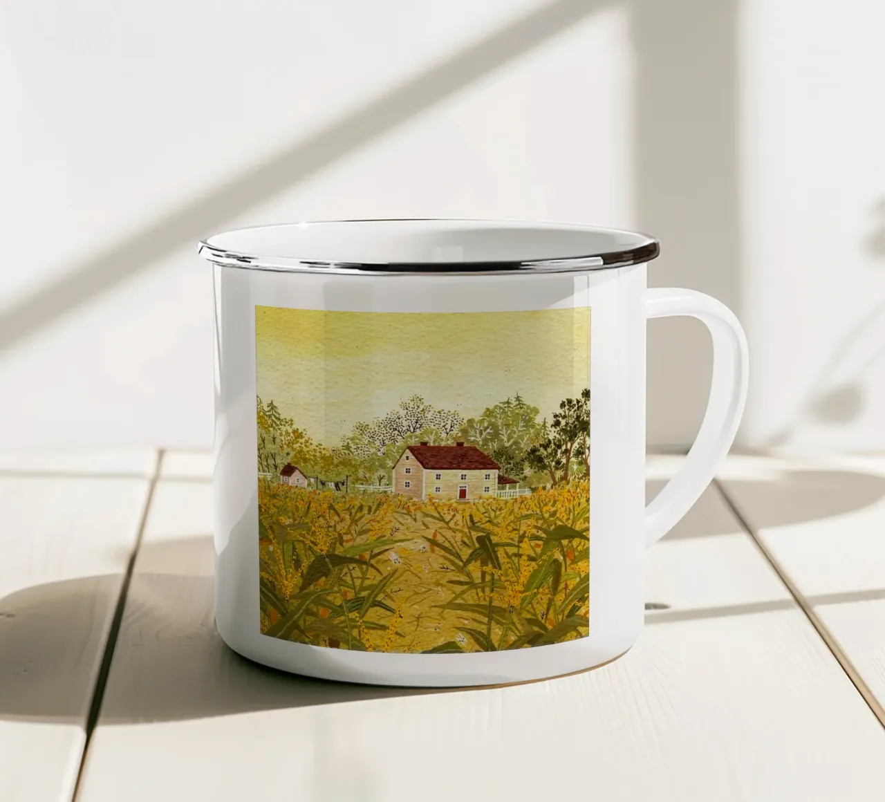 rustic countryside tazza in smalto da mip of map