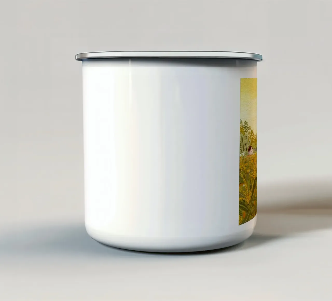 rustic countryside tazza in smalto da mip of map