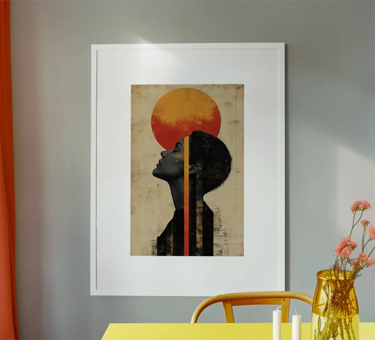 Linea Luna poster con telaio in plastica da Tameo