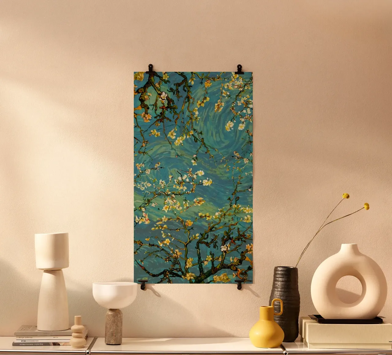 organic shapes botanical poster da mip of map