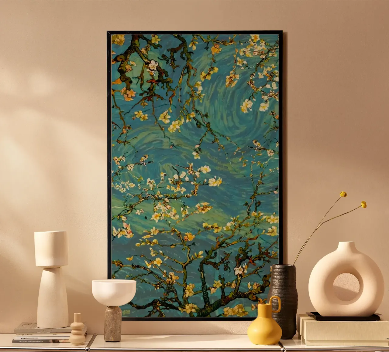 organic shapes botanical poster da mip of map