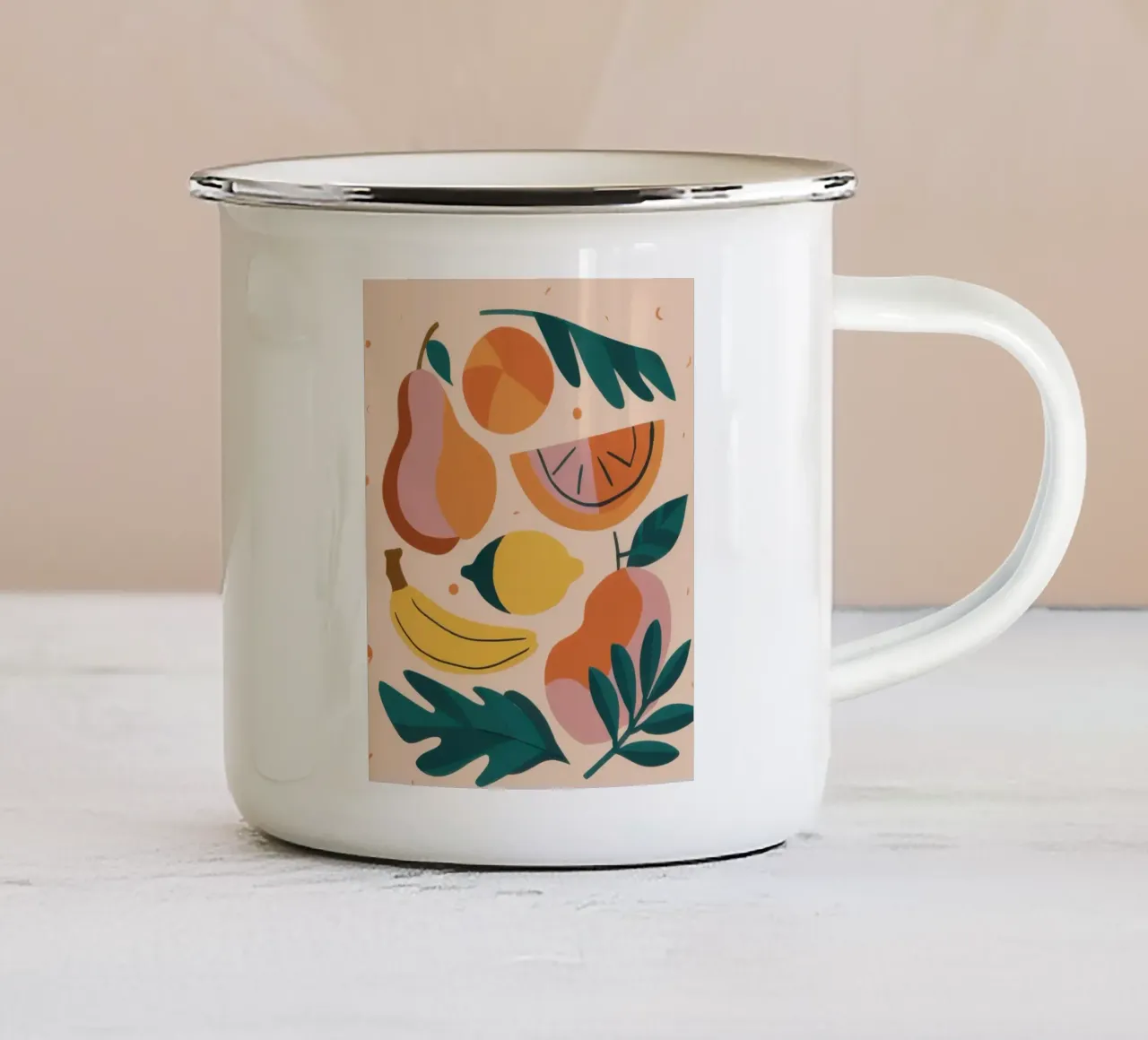 Misto di frutta astratta tazza in smalto da Lyra Glaze