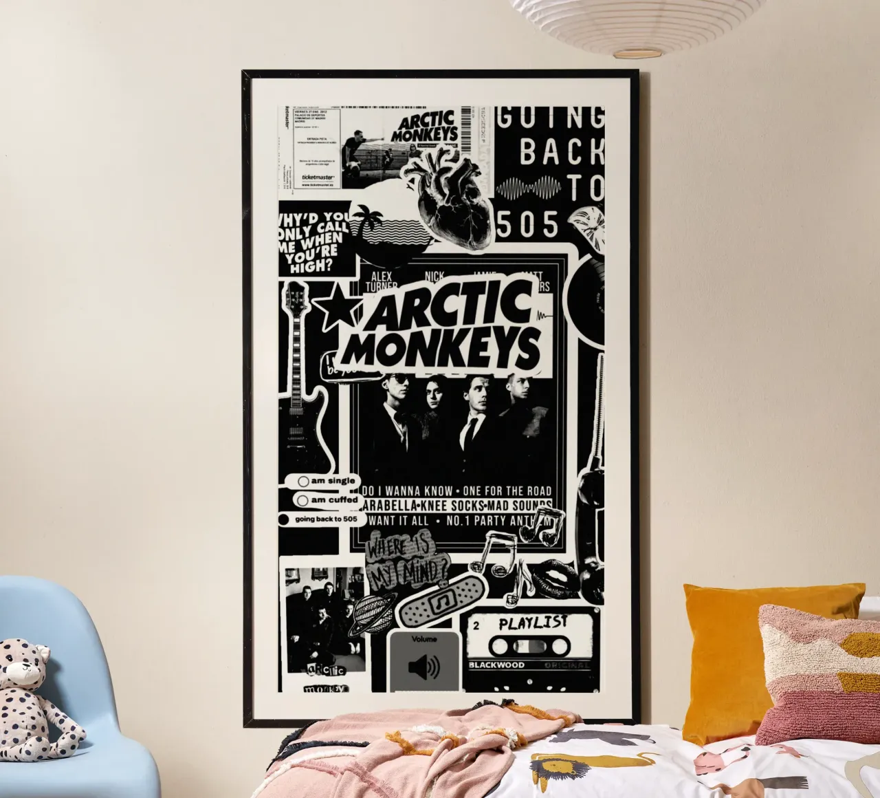 Il suono della pioggia di città poster con telaio in plastica da piareto