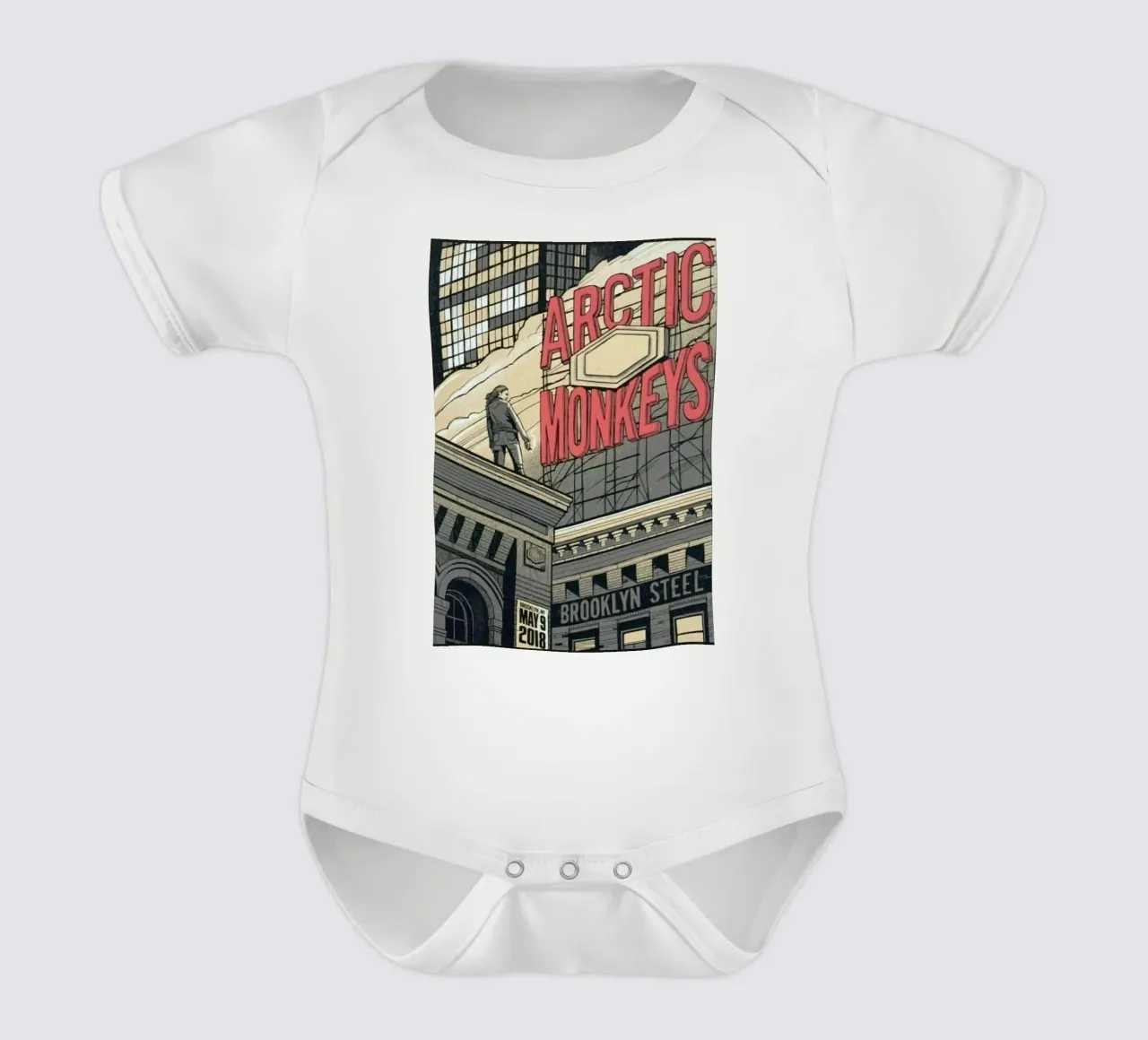 Sigarette d'argento sotto la pioggia body neonato maniche corte da piareto