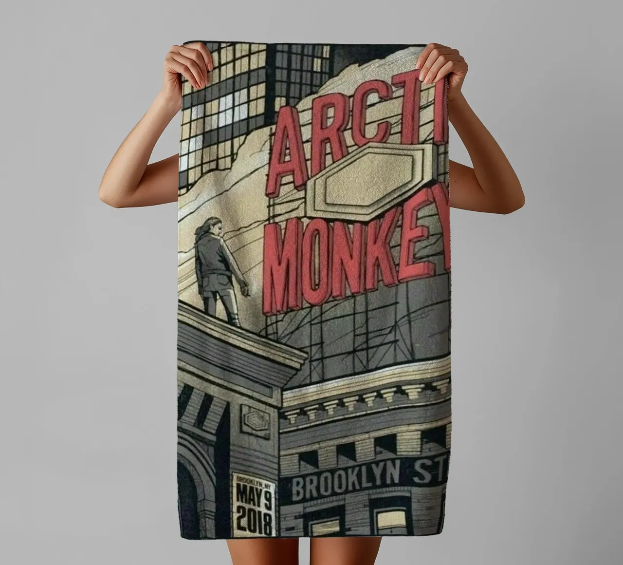 Sigarette d'argento sotto la pioggia asciugamano da bagno da piareto