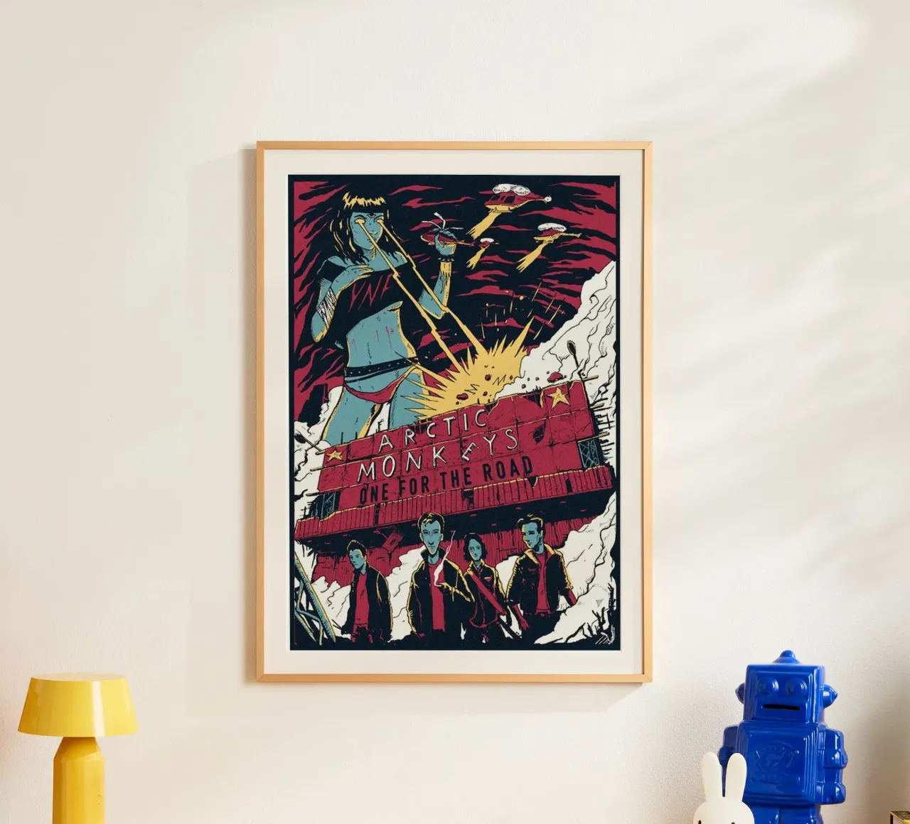 Poesia ubriaca all'alba poster con telaio in alluminio da piareto