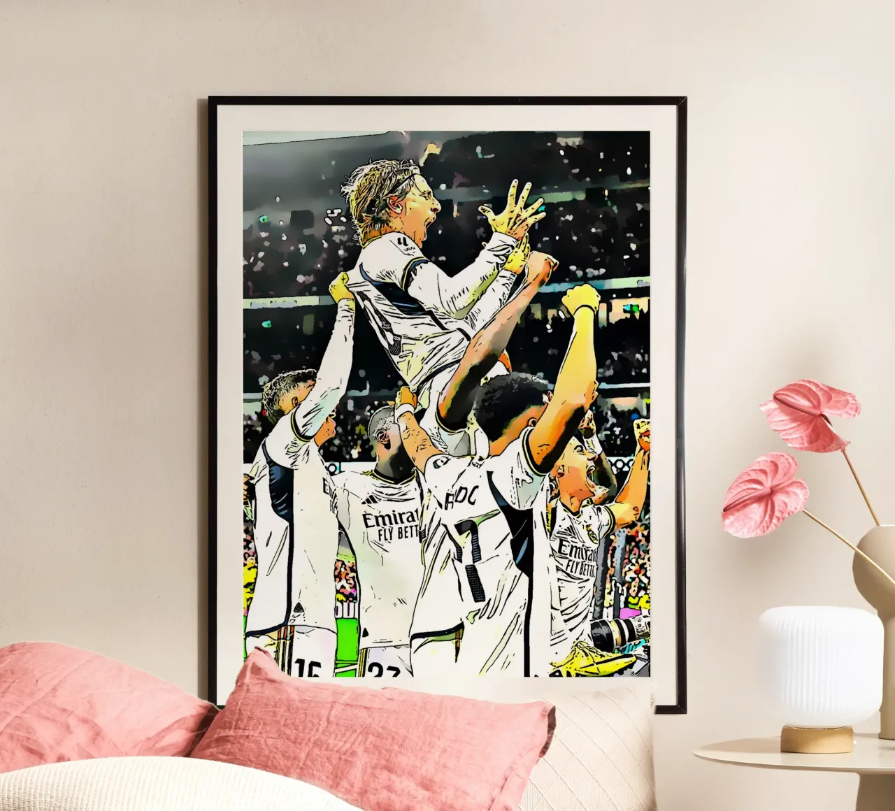 I giocatori del Real Madrid festeggiano con passione poster da dark eagle