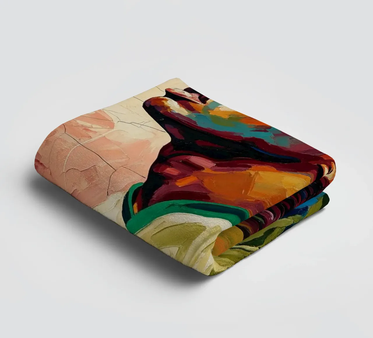 Ronaldinho abstract colorful art style towel by Lembayung art