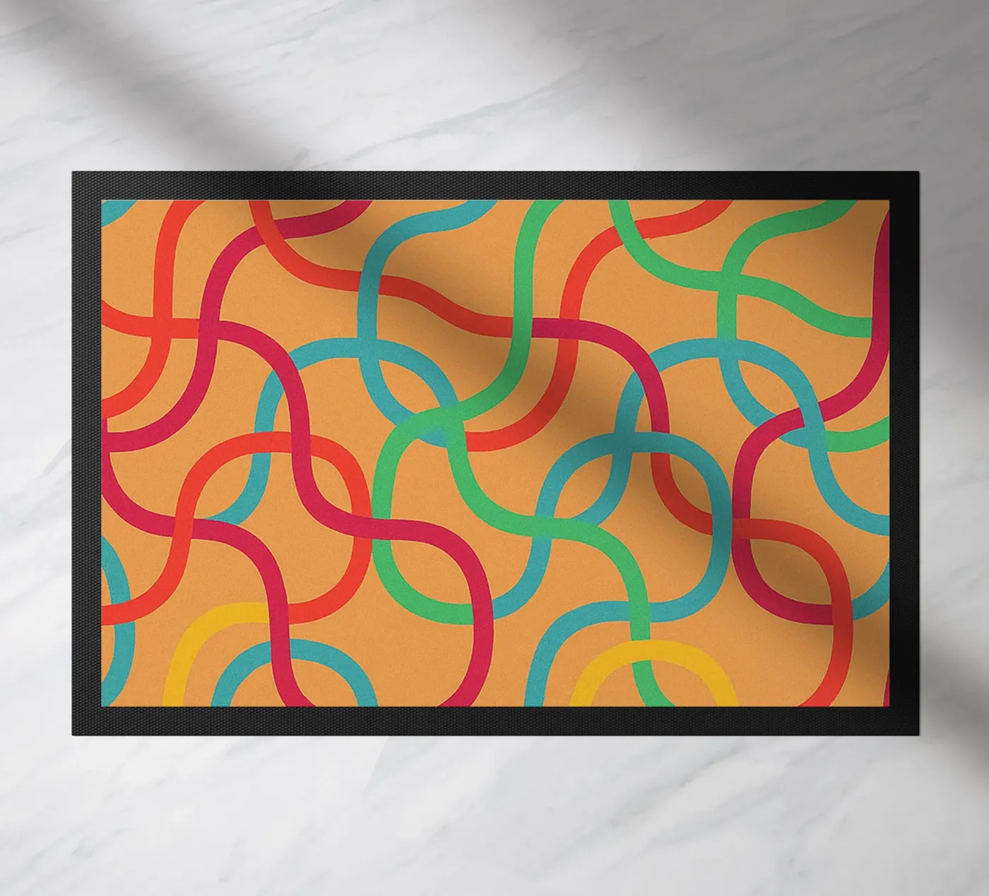 worm line drawing doormat by klicins