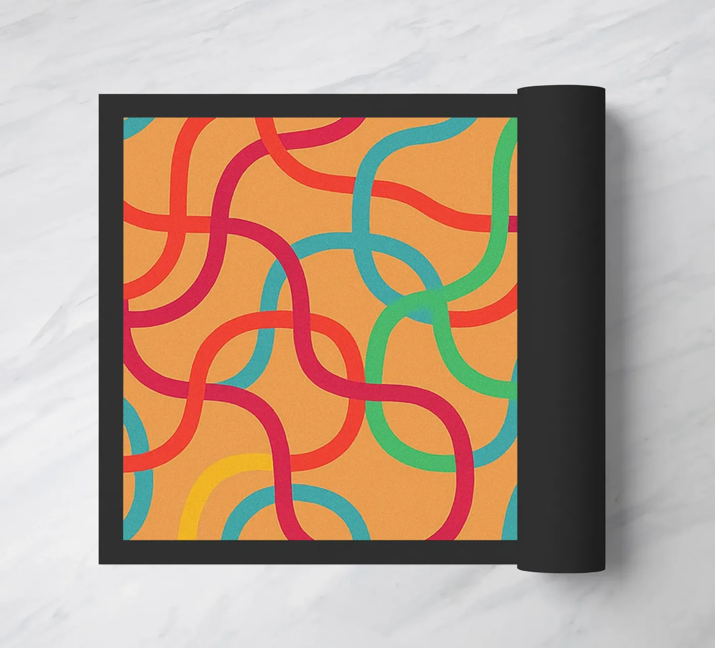 worm line drawing doormat by klicins