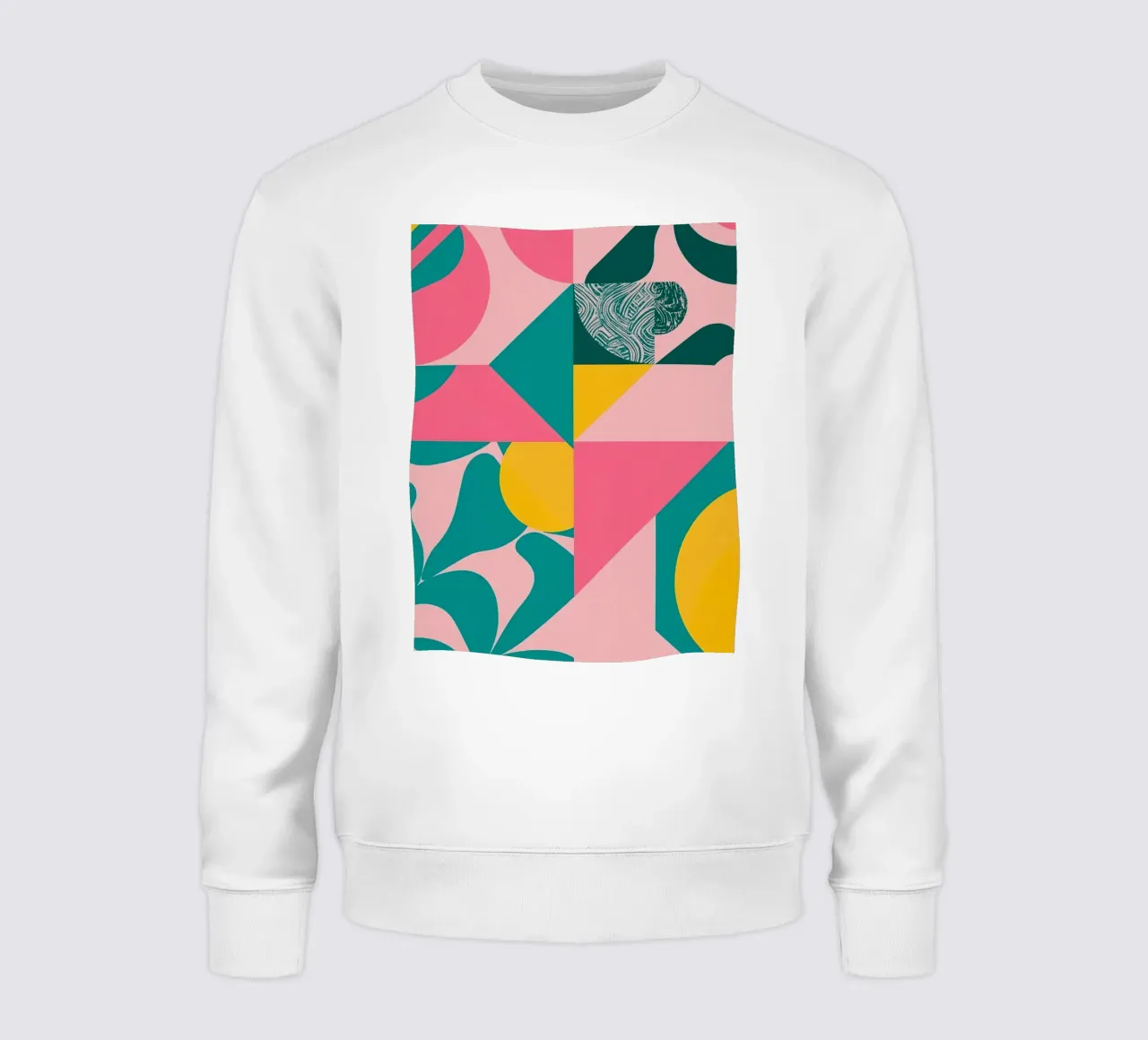Geometric Abstract with Circular and Triangular Forms sweatshirt by DesignDoodle