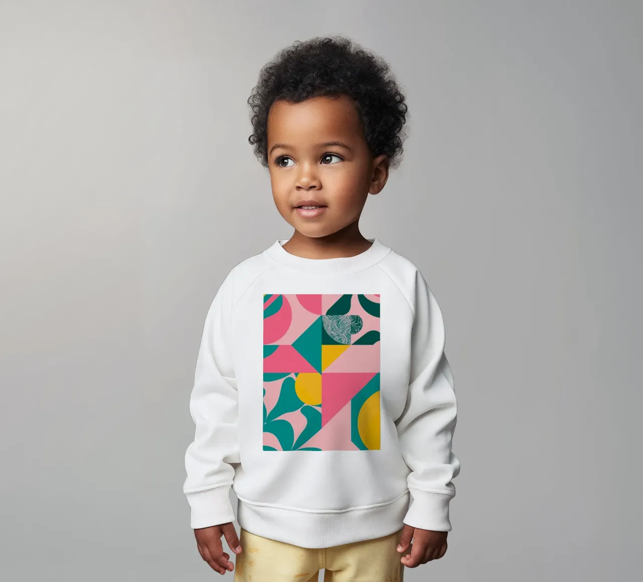 Geometric Abstract with Circular and Triangular Forms baby sweatshirt by DesignDoodle
