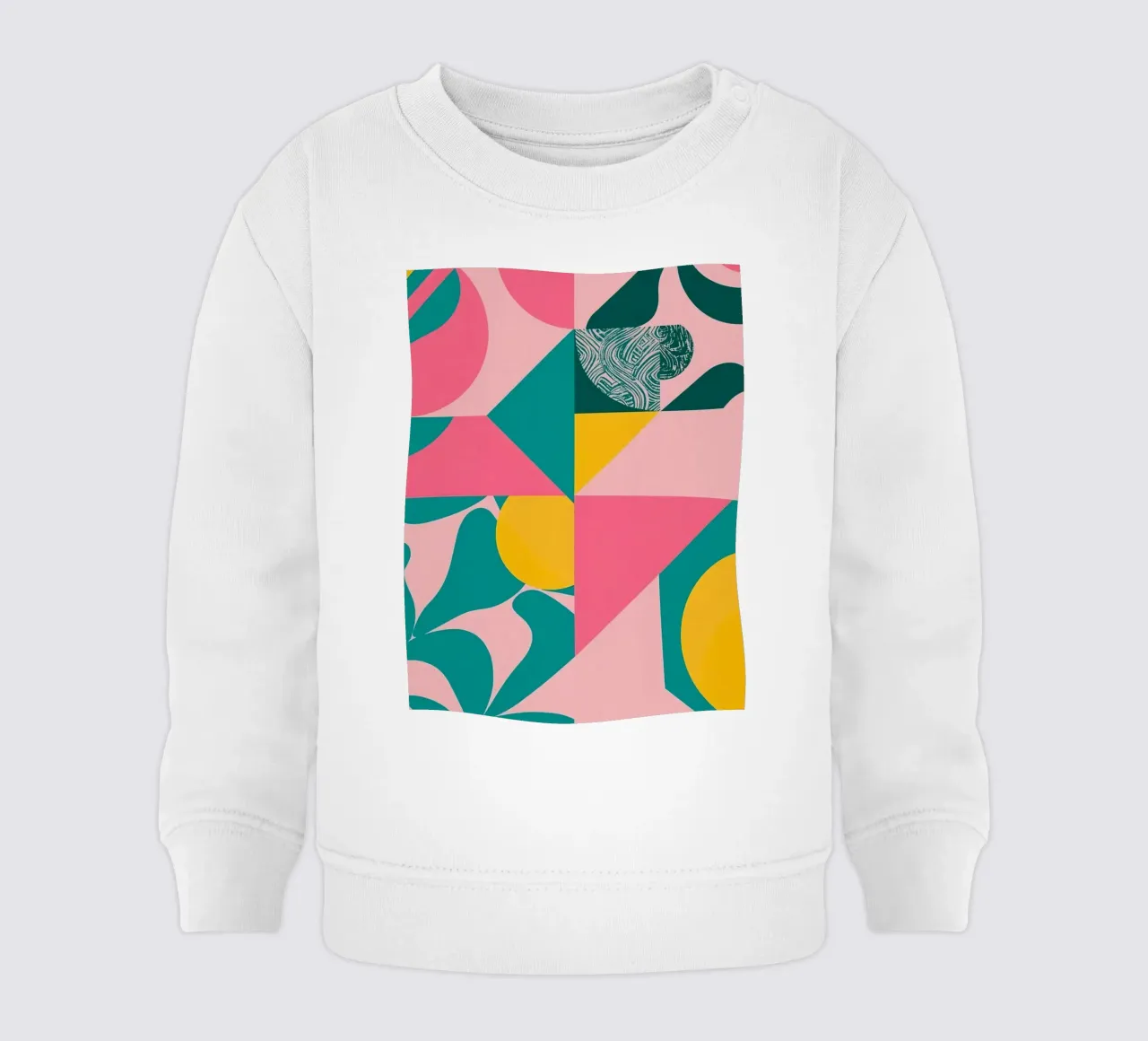 Geometric Abstract with Circular and Triangular Forms baby sweatshirt by DesignDoodle