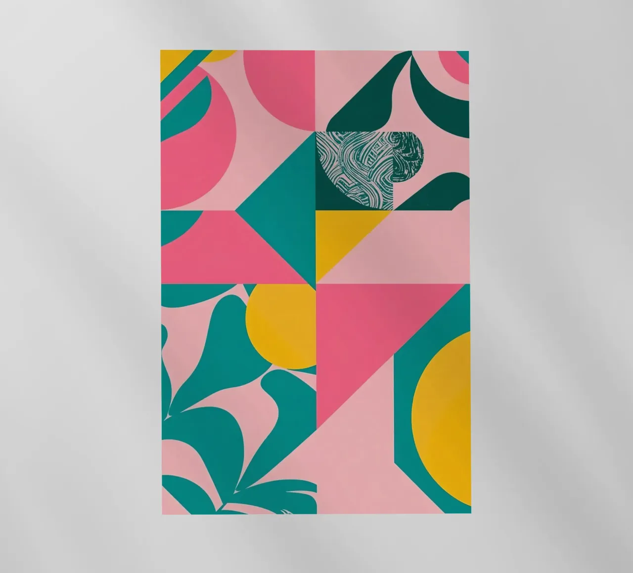 Geometric Abstract with Circular and Triangular Forms backlit film by DesignDoodle