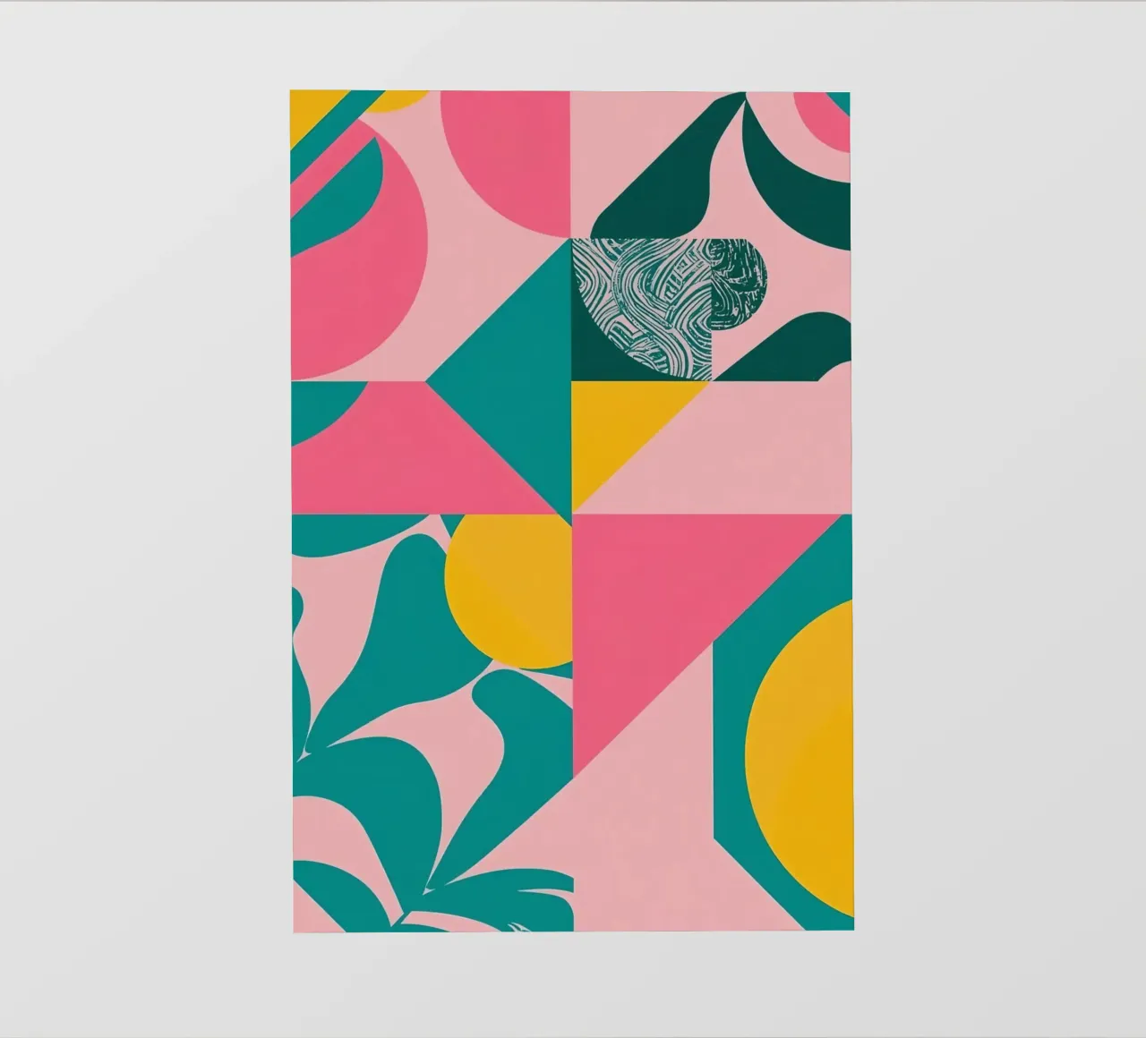 Geometric Abstract with Circular and Triangular Forms backlit film by DesignDoodle