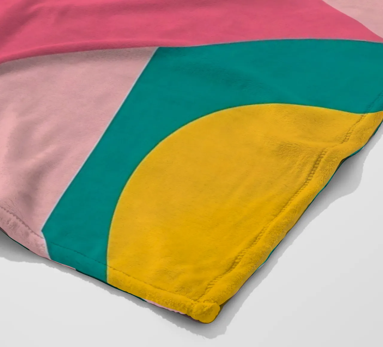 Geometric Abstract with Circular and Triangular Forms fleece blanket by DesignDoodle