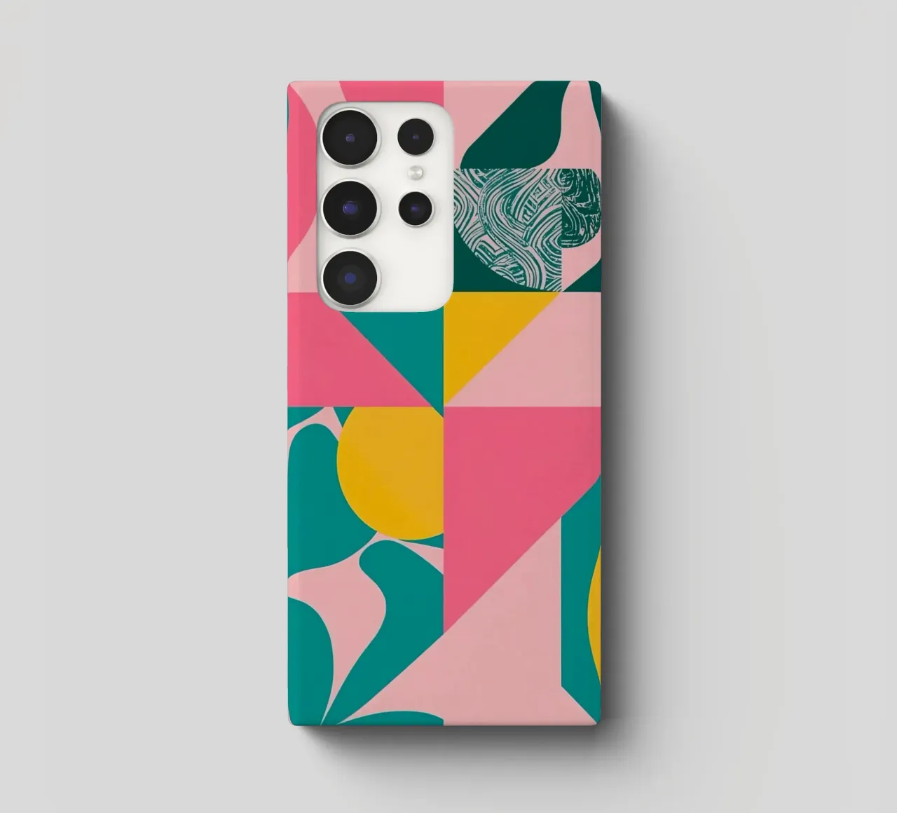Geometric Abstract with Circular and Triangular Forms samsung phone case by DesignDoodle