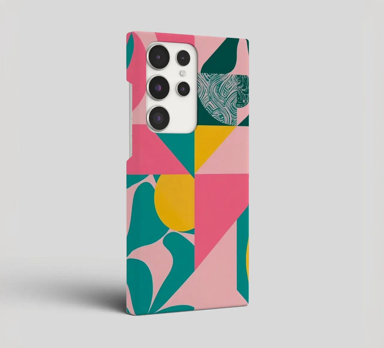 Geometric Abstract with Circular and Triangular Forms samsung phone case by DesignDoodle