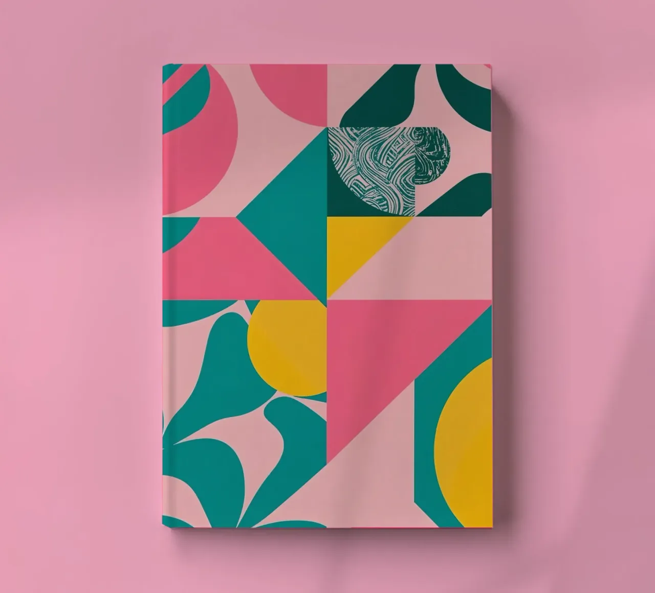 Geometric Abstract with Circular and Triangular Forms notebook by DesignDoodle