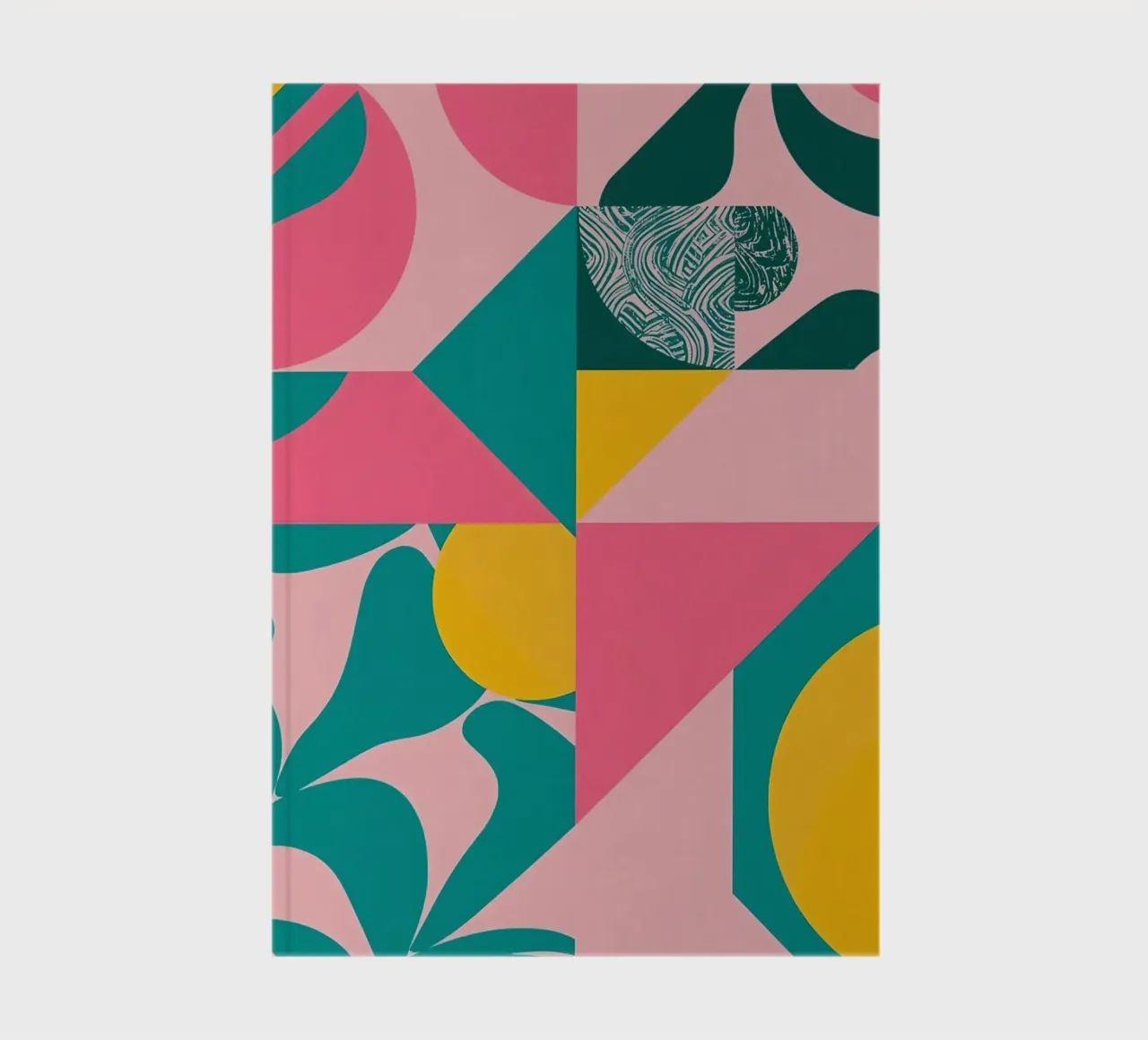 Geometric Abstract with Circular and Triangular Forms notebook by DesignDoodle