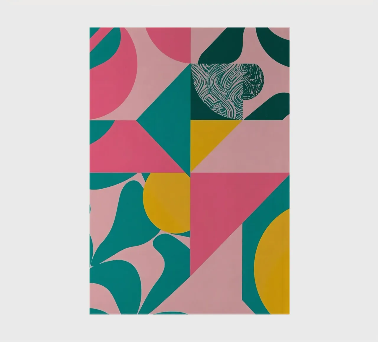 Geometric Abstract with Circular and Triangular Forms notebook by DesignDoodle