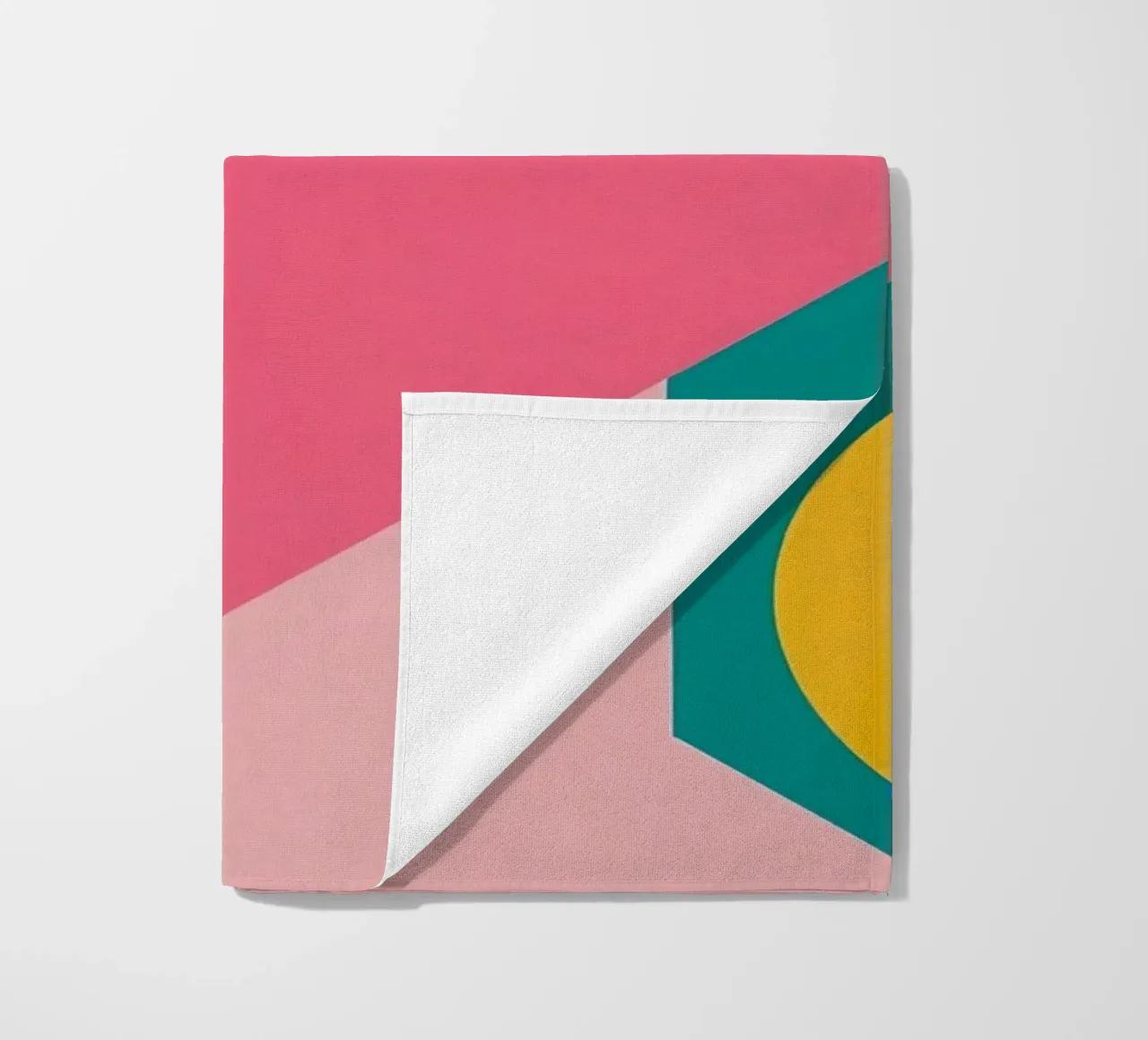 Geometric Abstract with Circular and Triangular Forms beach towel by DesignDoodle
