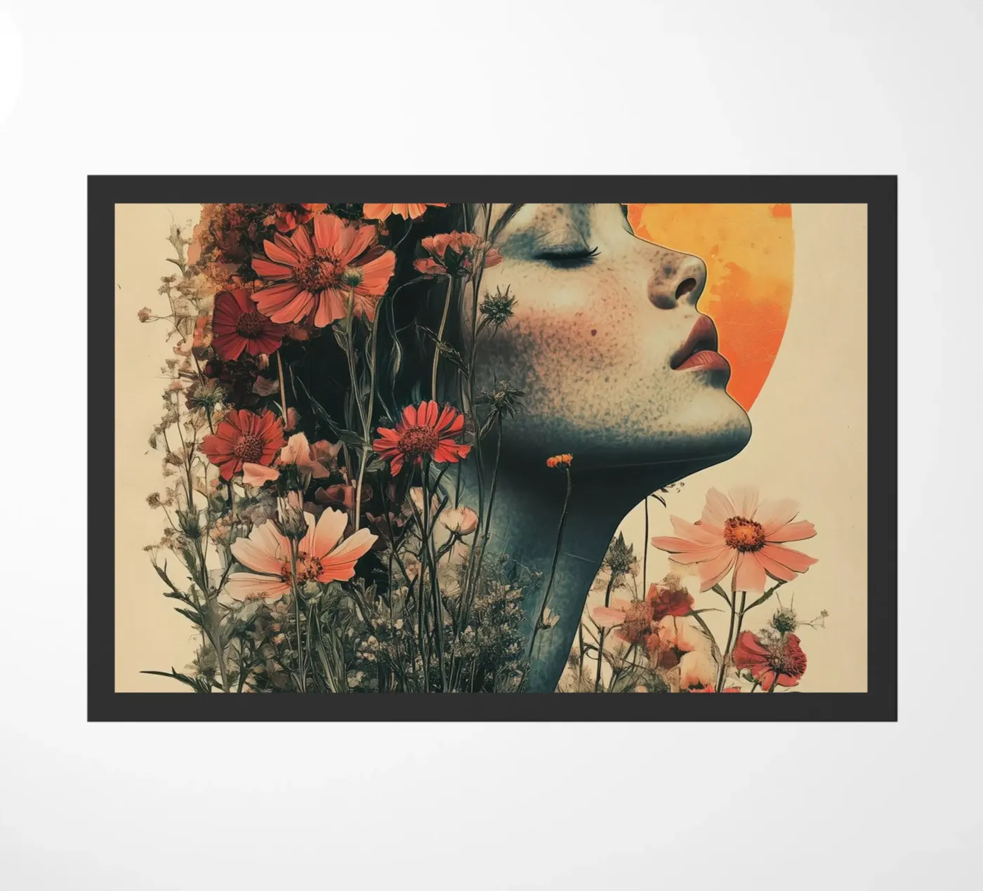 Moon Flower doormat by Tameo