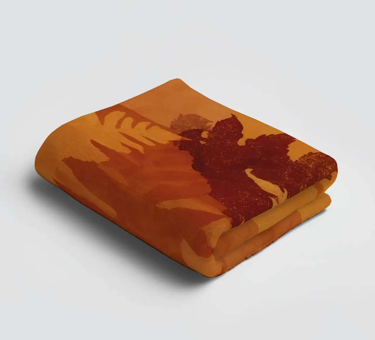 Sagome di foglie sovrapposte in colori autunnali asciugamano da bagno da DesignDoodle