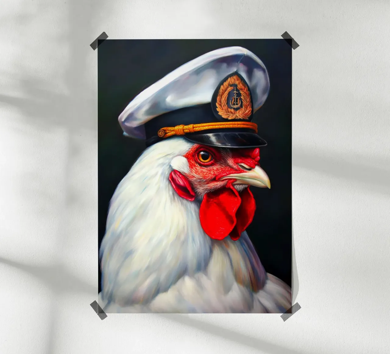 Capitano di pollo poster con telaio in plastica da Fleur de Lys