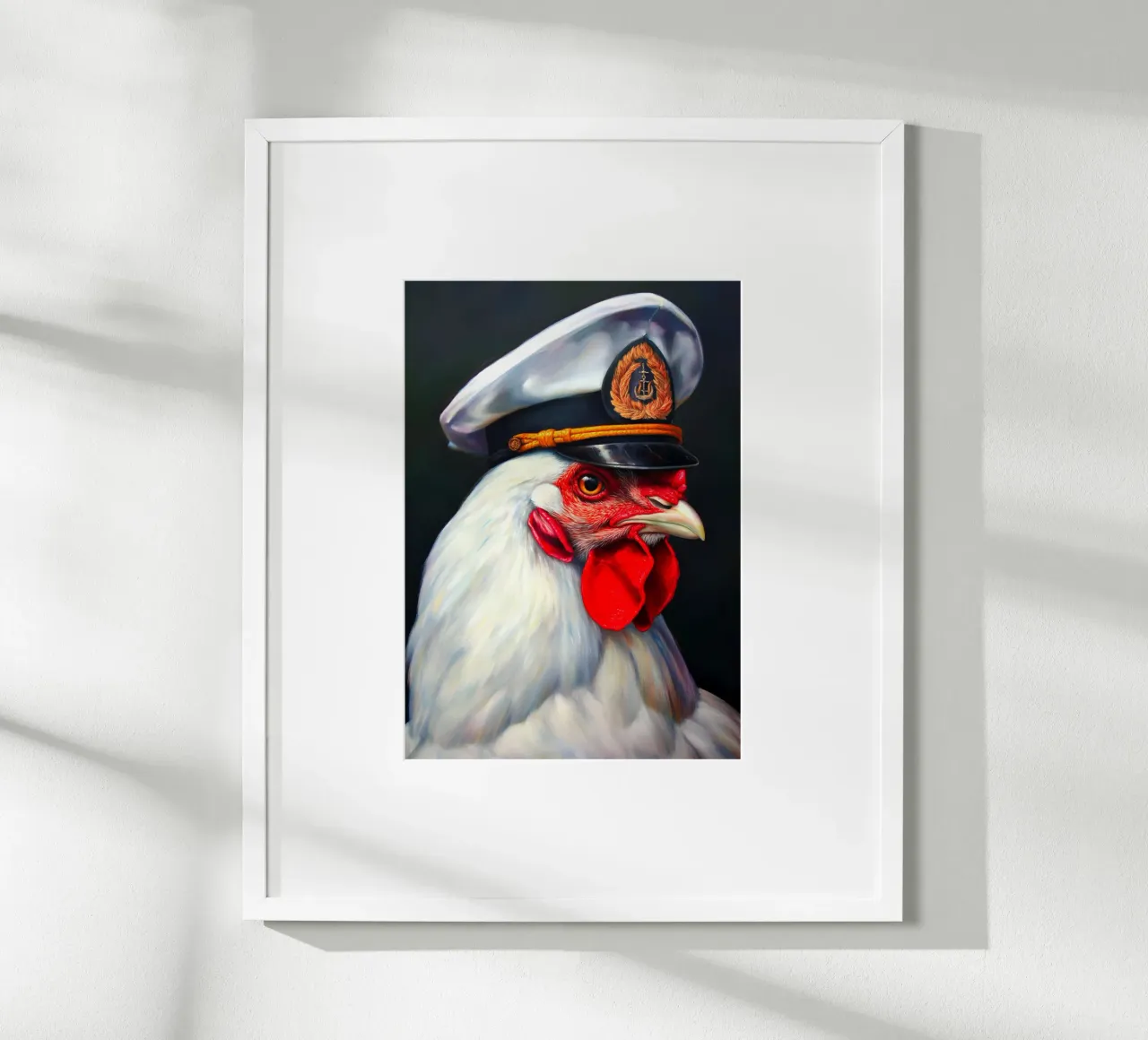 Capitano di pollo poster con telaio in plastica da Fleur de Lys