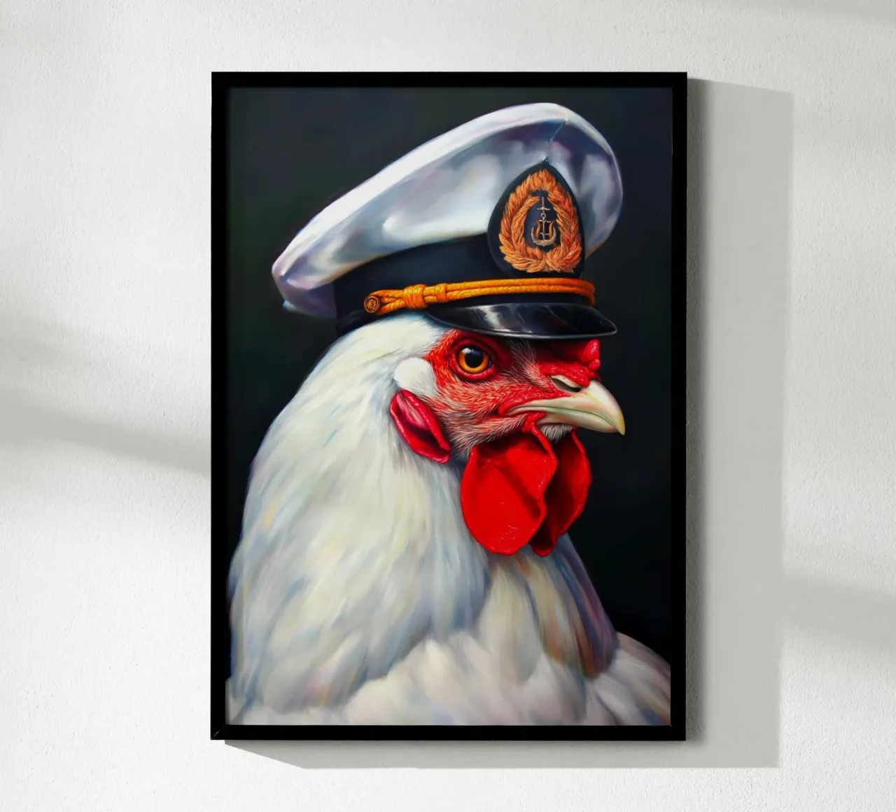 Capitano di pollo poster con telaio in plastica da Fleur de Lys
