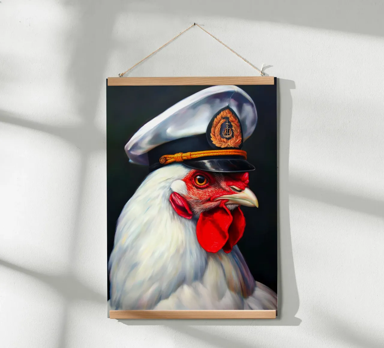 Capitano di pollo poster con telaio in plastica da Fleur de Lys