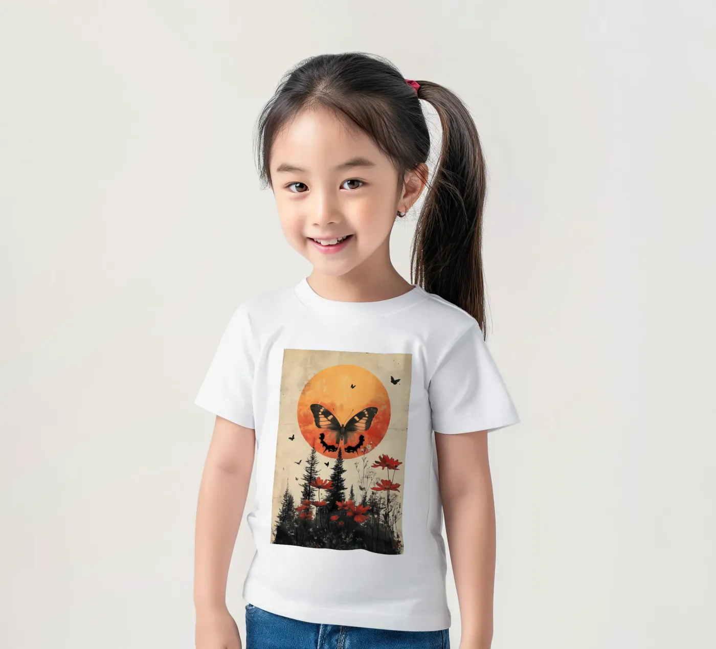 Luna a farfalla t-shirt bambini da Tameo