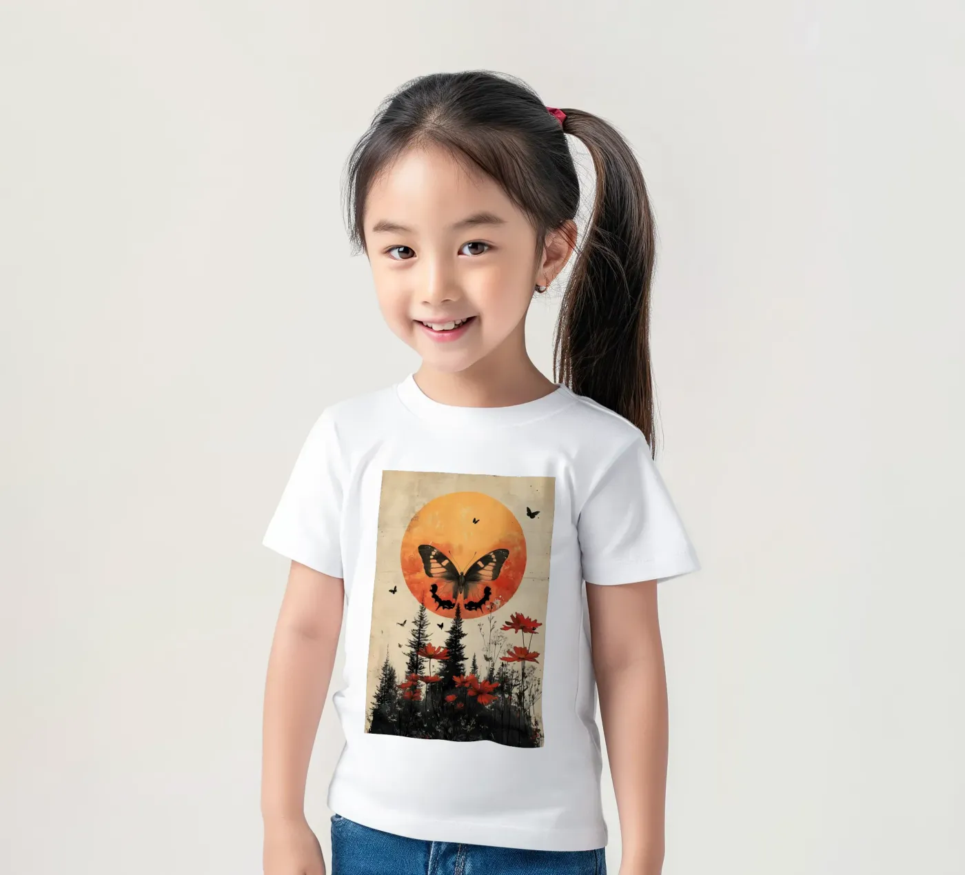 Luna a farfalla t-shirt bambini da Tameo